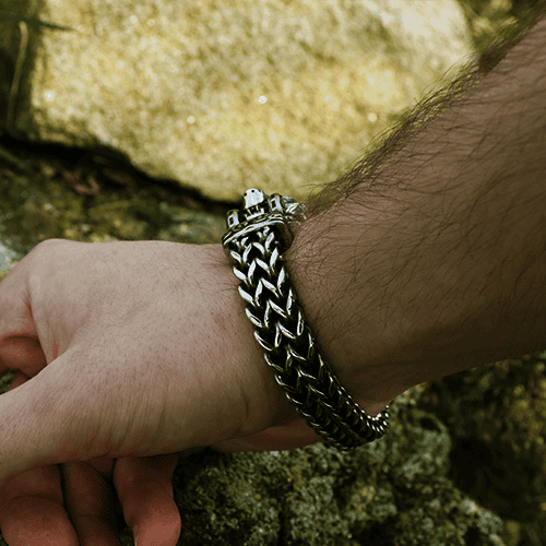 Masívny vlčí vikingský náramok "FENRIR" – Obrázok 4