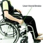 ergo lite2 self propelled wheelchair user hand brake