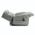 grey dual motor riser recliner reclined