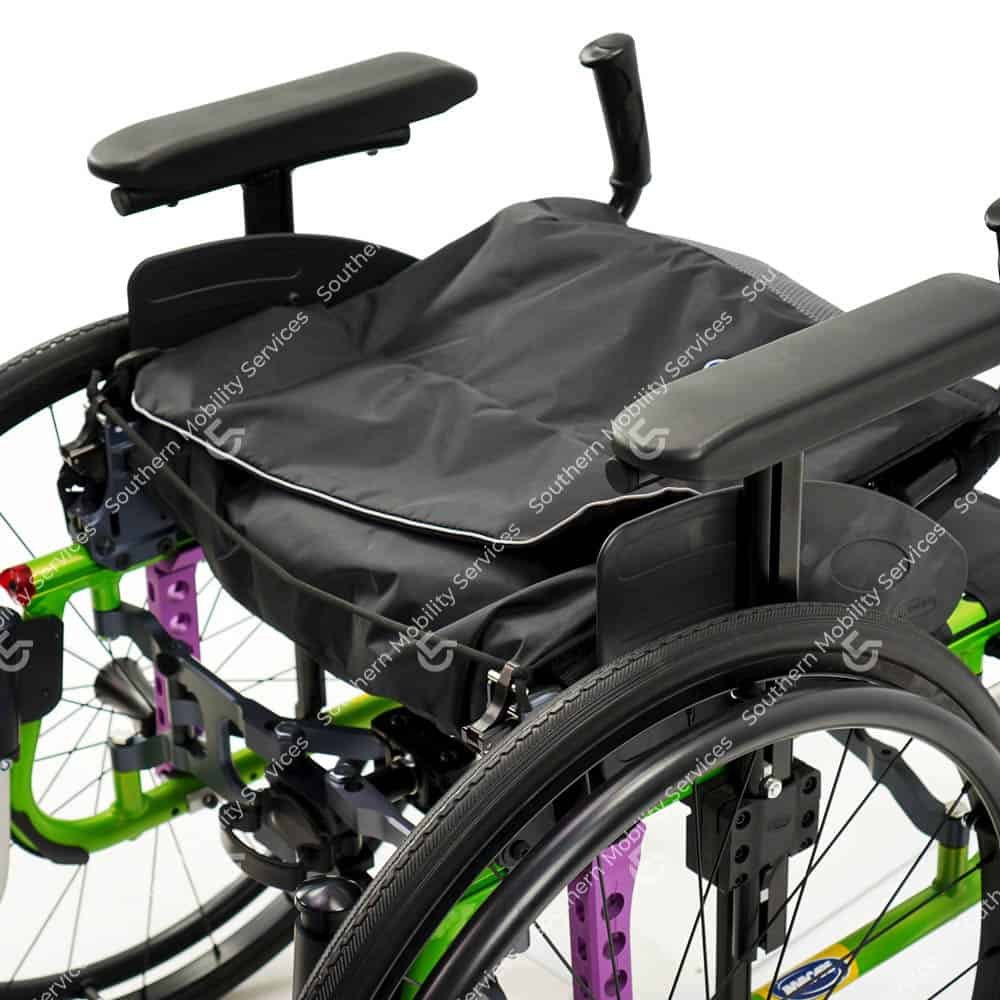 invacare action 5 self propelled wheelchair folded back