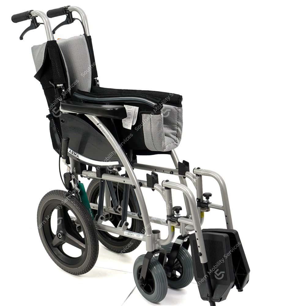 karma 125 transit wheelchair silver folded