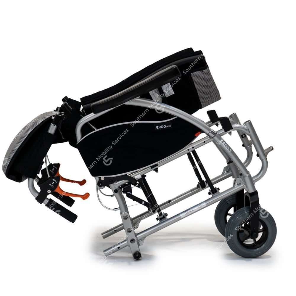 Karma transit wheelchair folded side view