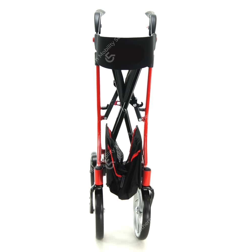 red nitro rollator folded