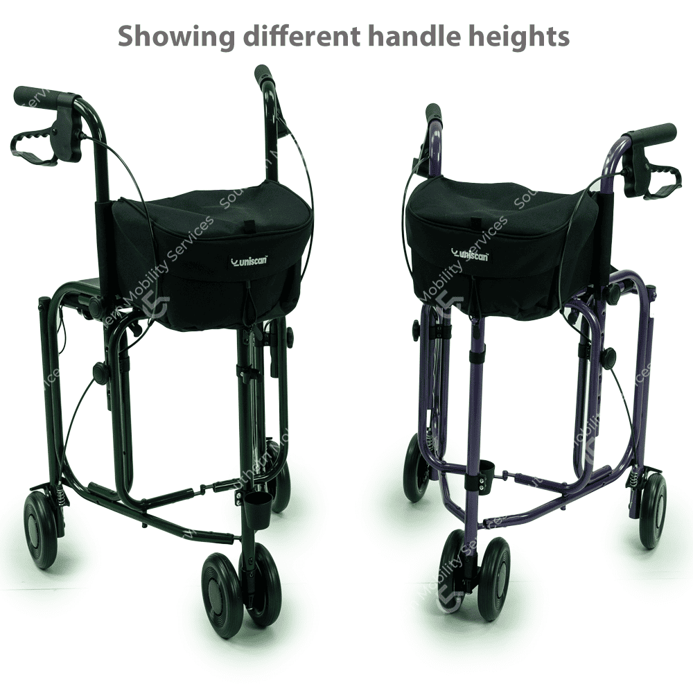 uni scan lightweight 3 walker handlebar height basingstoke