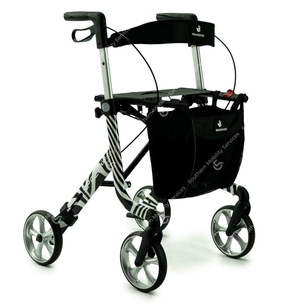 rehasense artline zebra 4 wheel walker