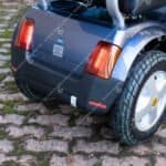 tga breeze blue 8mph mobility scooter rear view