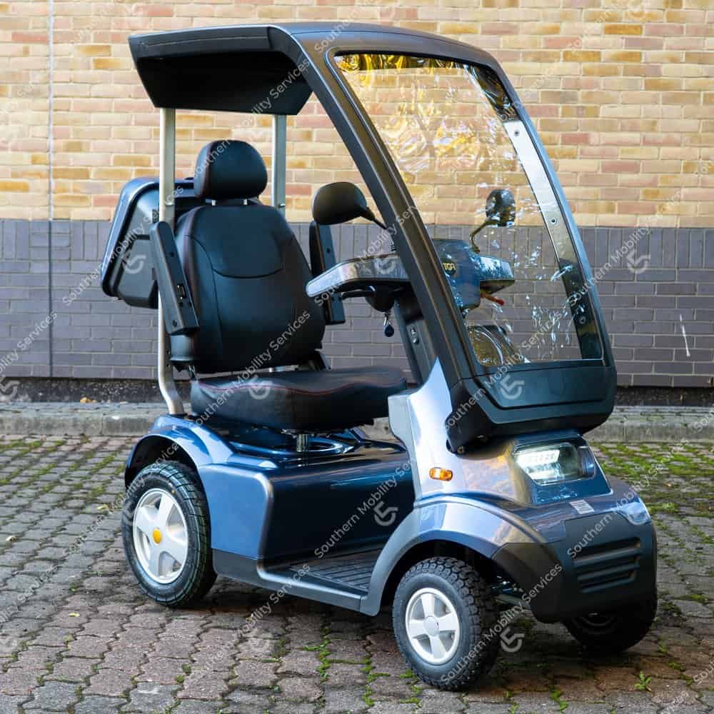tga breeze blue 8mph mobility scooter with canopy