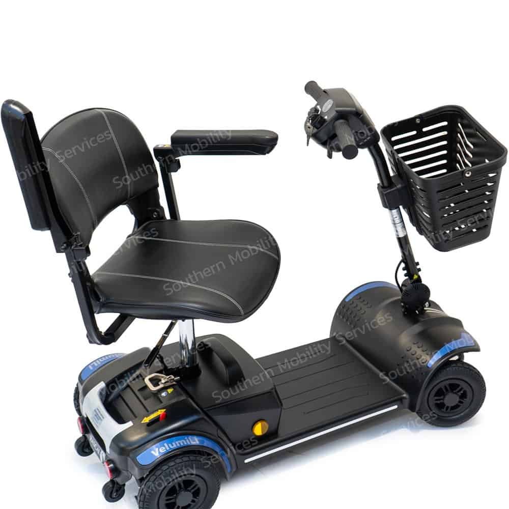 used blue rascal velumili portable mobility scooter swivel seat
