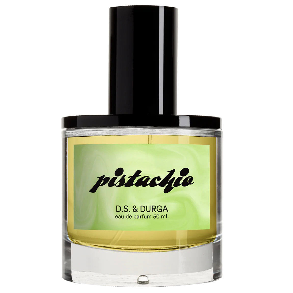 D.S. & Durga Pistachio Eau de Parfum - pistachio, cardamom, roasted almond, patchouli, and vanilla crème D.S. & Durga Pistachio Eau de Parfum with pistachio, cardamom, roasted almond, patchouli, and vanilla crème in a creamy nutty fragrance composition