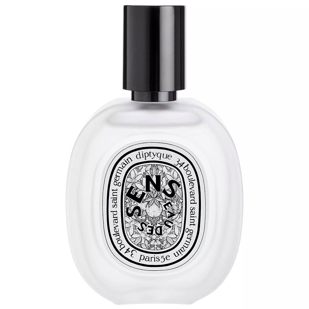 Diptyque Eau des Sens Hair Mist - bitter orange and aromatic citrus brightness Diptyque Eau des Sens Hair Mist with bitter orange and aromatic citrus brightness in a soft scented hair perfume format