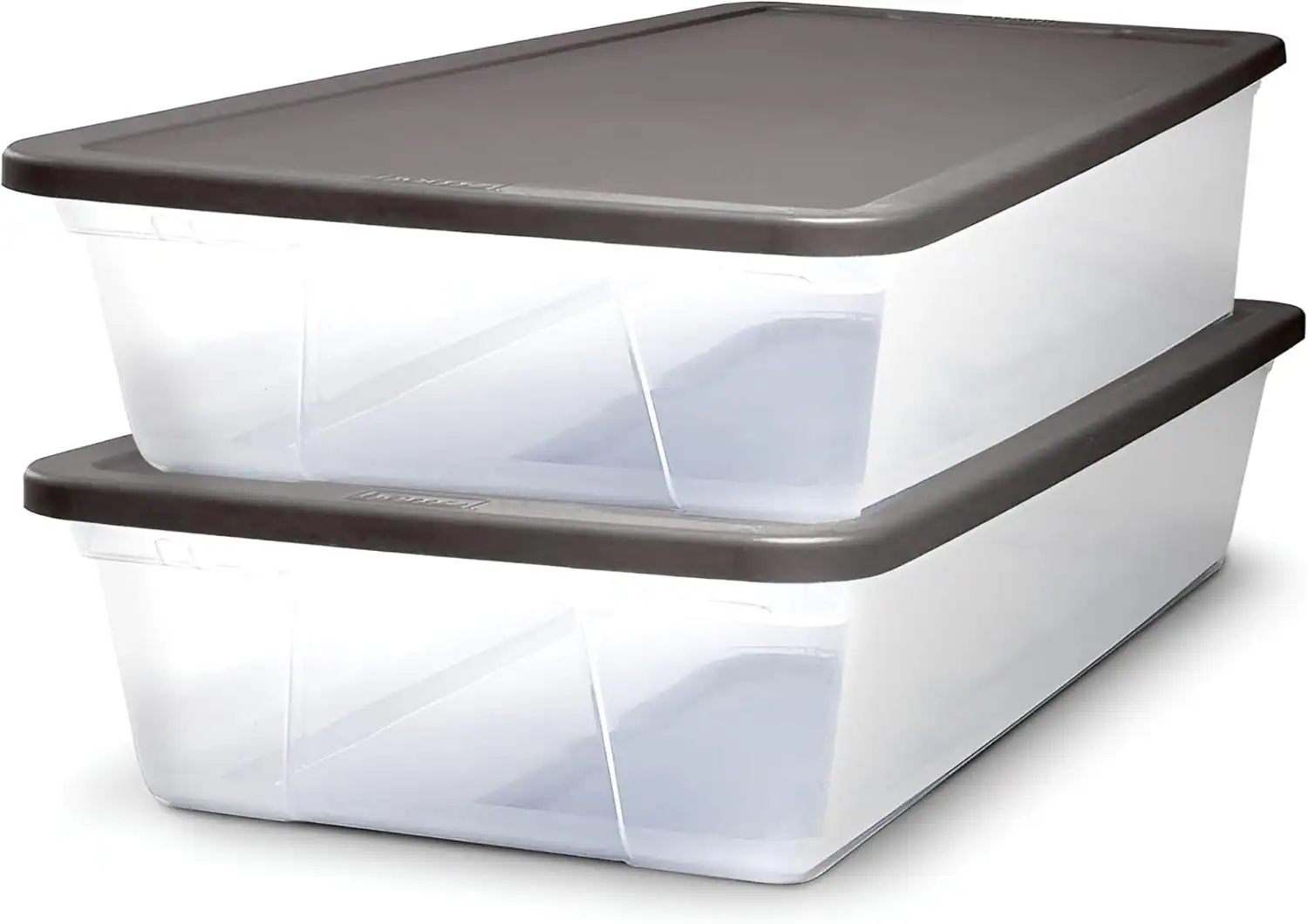 under bed storage bins organizing a small apartment bedroom
