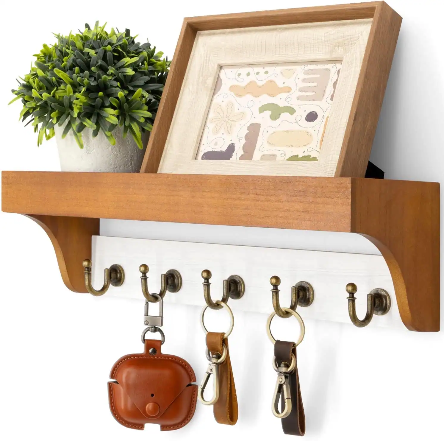 Entryway organization ideas for small apartments with hooks and decor.