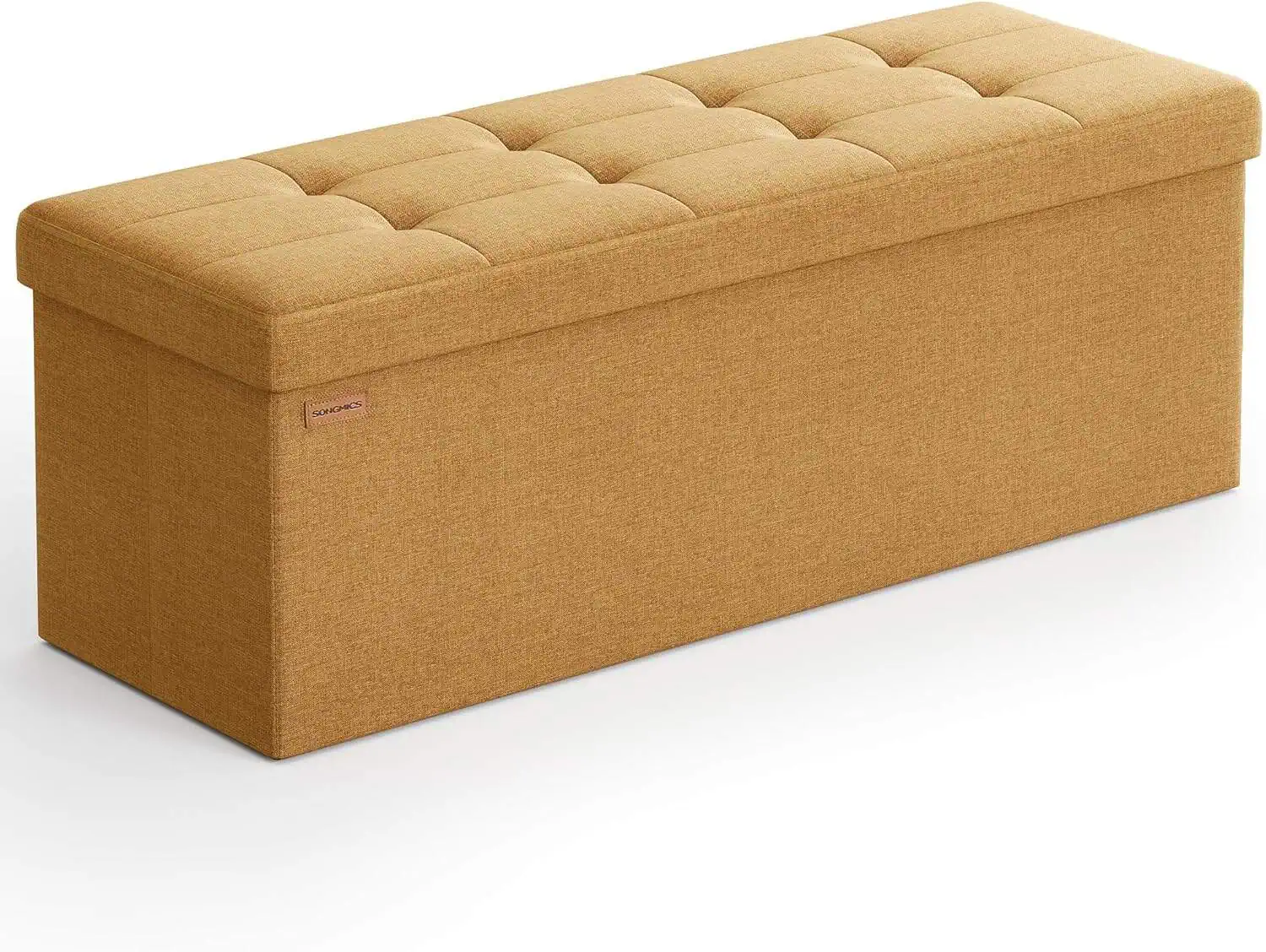 Storage bench for small apartment entryway organization.