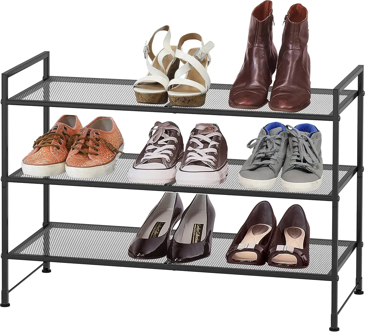 Compact shoe storage solution for entryways in rental apartments.