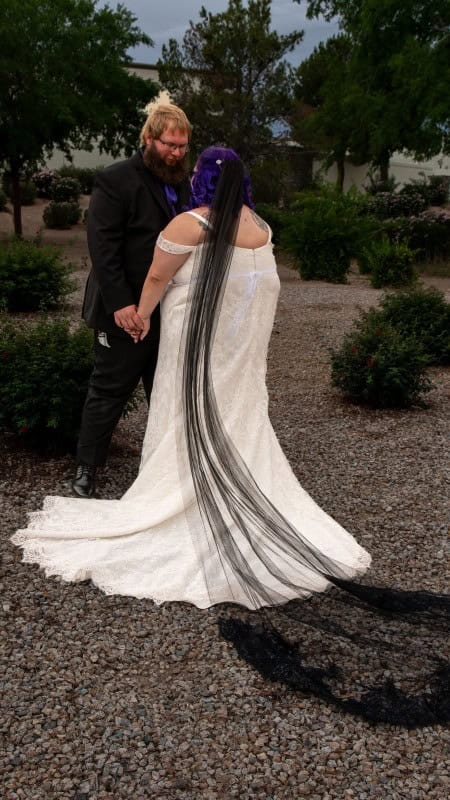 Wedding Couple in Garden Setting