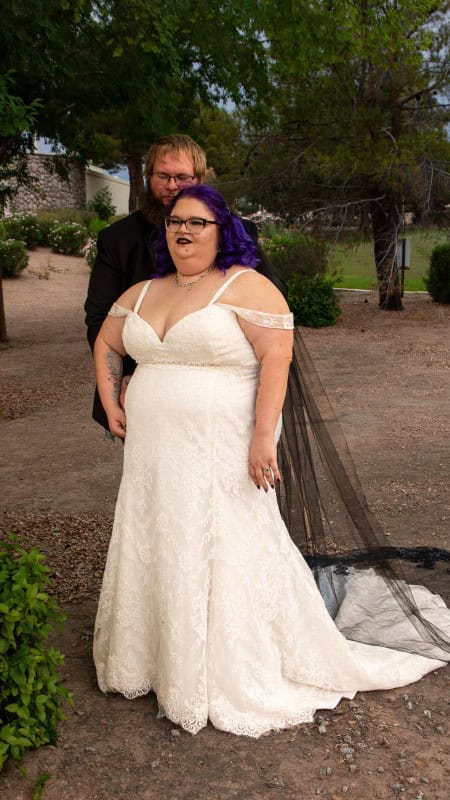 Wedding Couple in Garden Setting