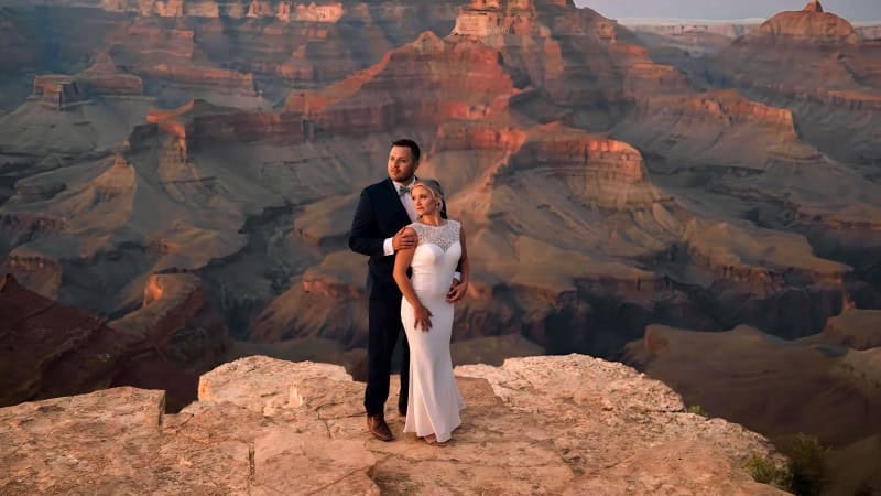 Couple at Grand Canyon Sunset