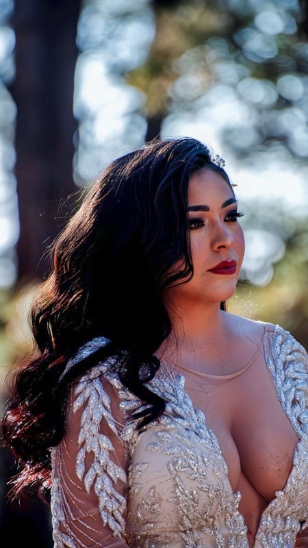 Elegant Bride Portrait in Nature