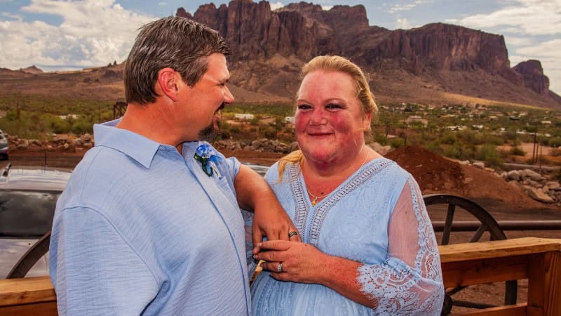Wedding Couple in Desert Landscape