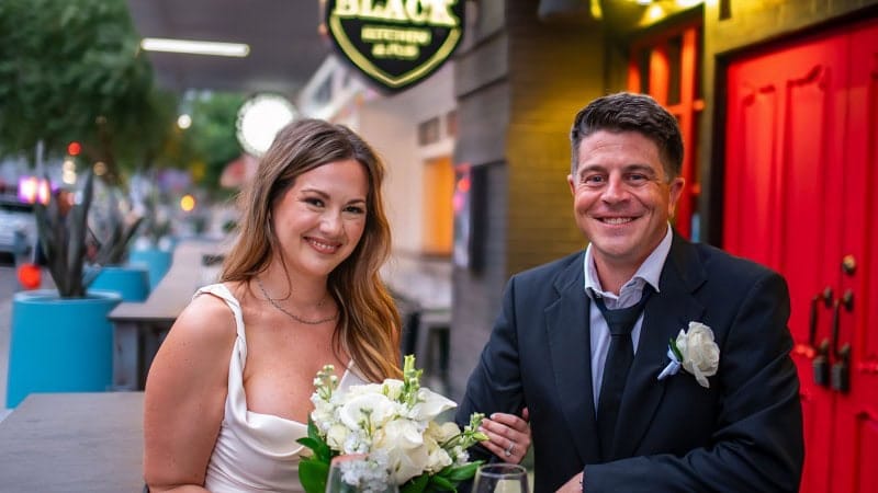 Happy Couple at Wedding Reception
