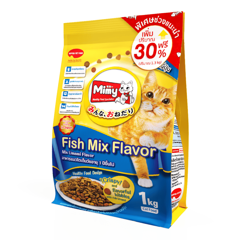 mimy อาหารเม็ดสำหรับแมวสูงวัย รสปลา