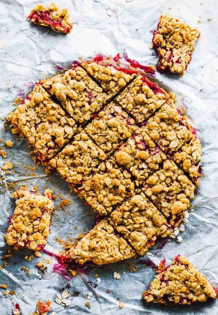 rhubarb oatmeal bars