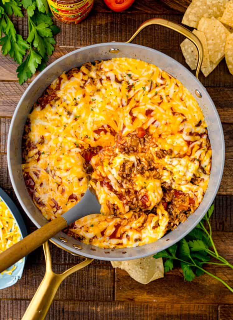 one pan taco rice dinner