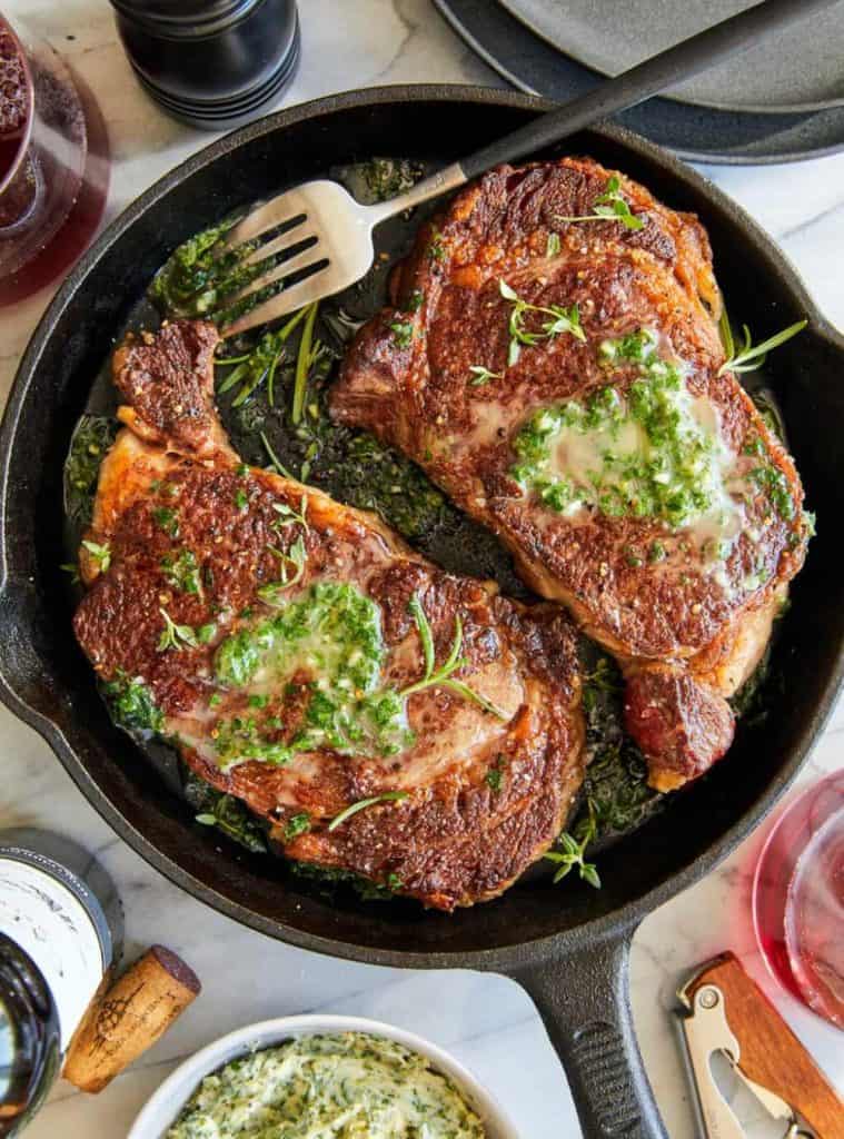 13-steak-with-garlic-butter- summer grilling recipes