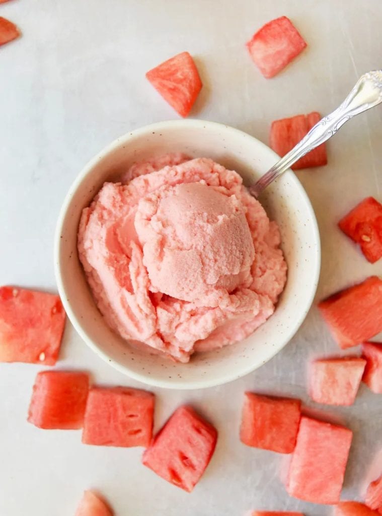 31-Coconut-Watermelon-Sorbet- easy watermelon recipes