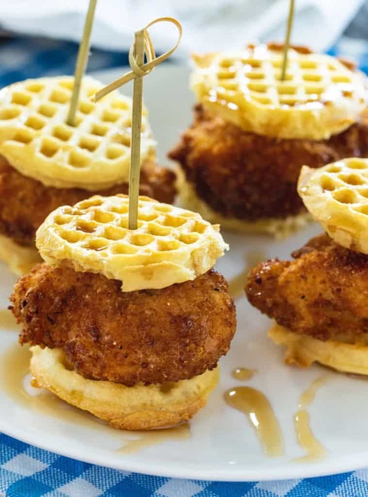 Toddler Breakfast Ideas-Chicken and Waffle Sliders