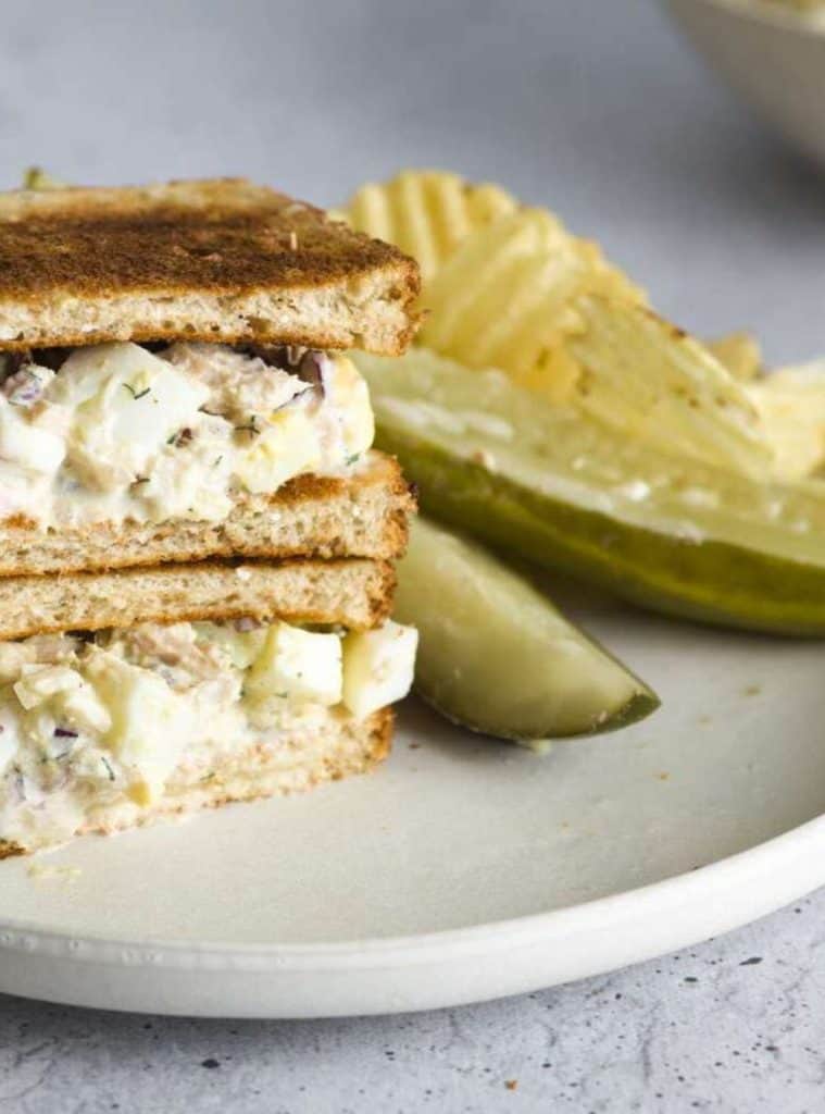 Toddler Breakfast Ideas-Tuna Egg Sandwich