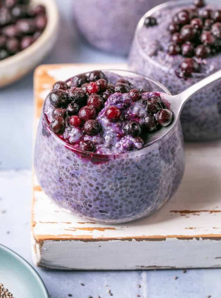 wild blueberry chia seed pudding