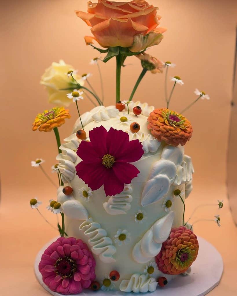 flower birthday cake