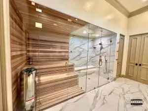 Luxury Spa Remodel from Stanton and Company - Sauna and Shower