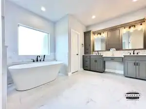 Mid range bathroom remodel by Stanton and Company