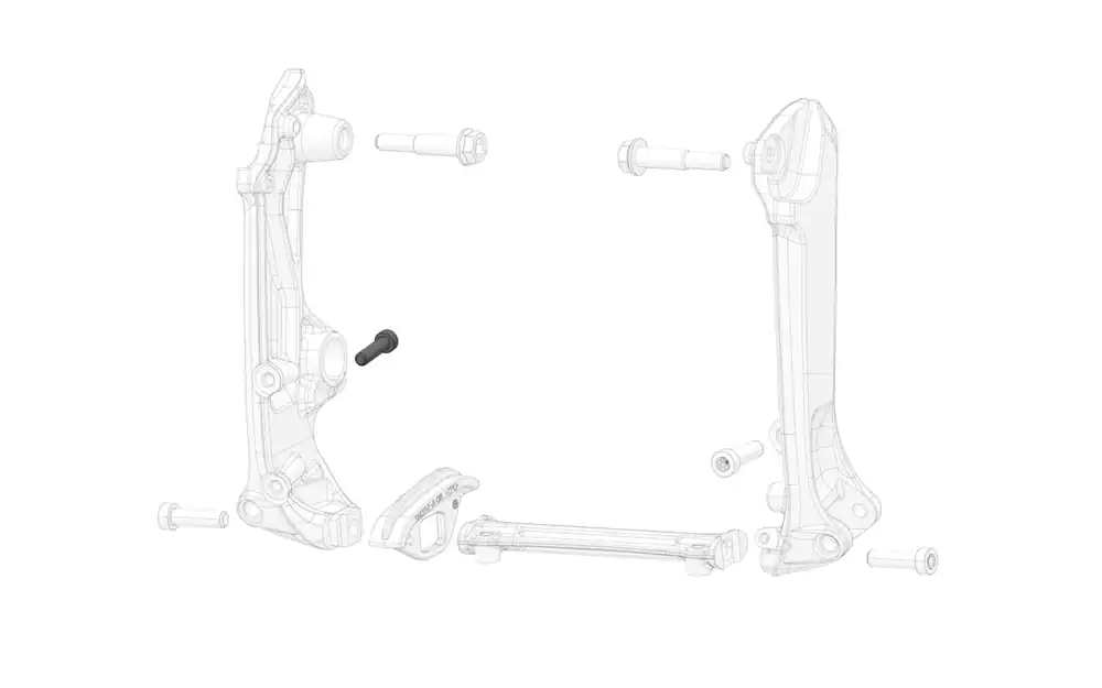 Swingarm shaft clamp screw