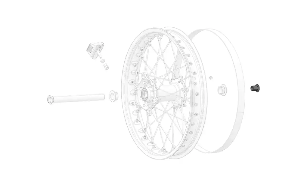 Rear wheel shaft lock nut