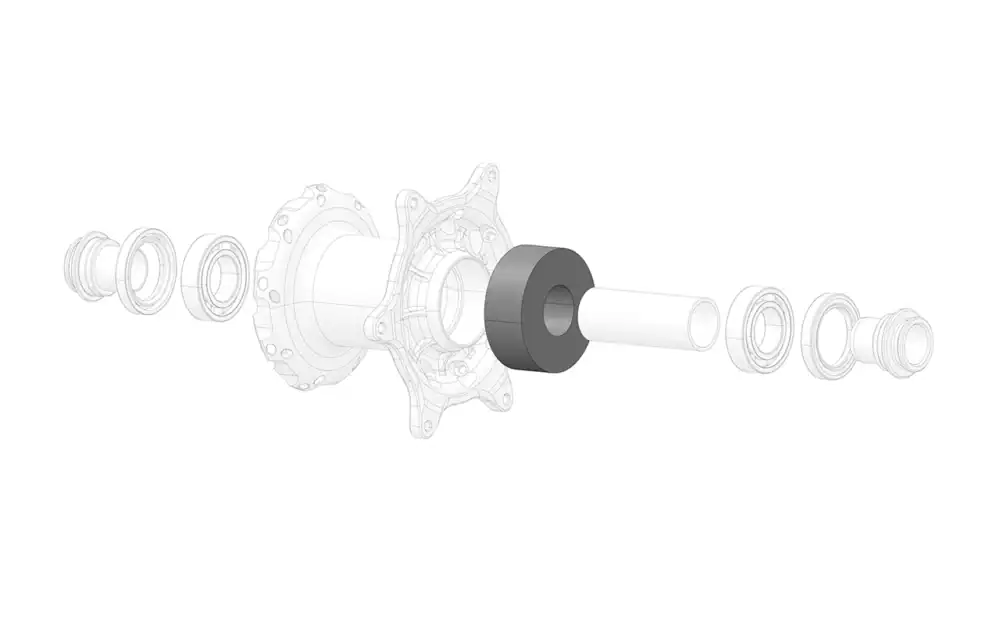 Front Hub Interior centering Bushing Foam