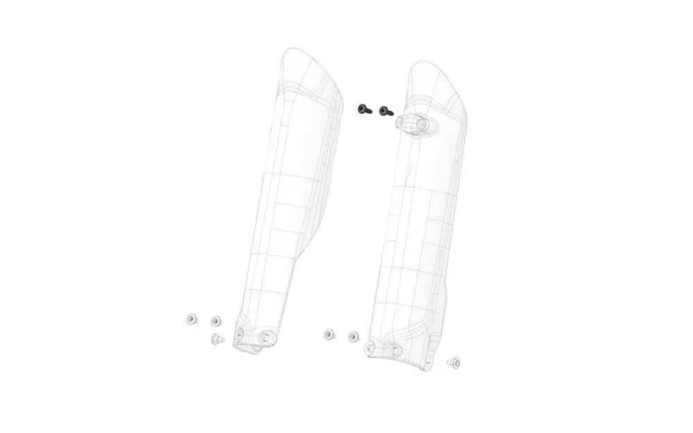 Brake bracket screws on fork guard