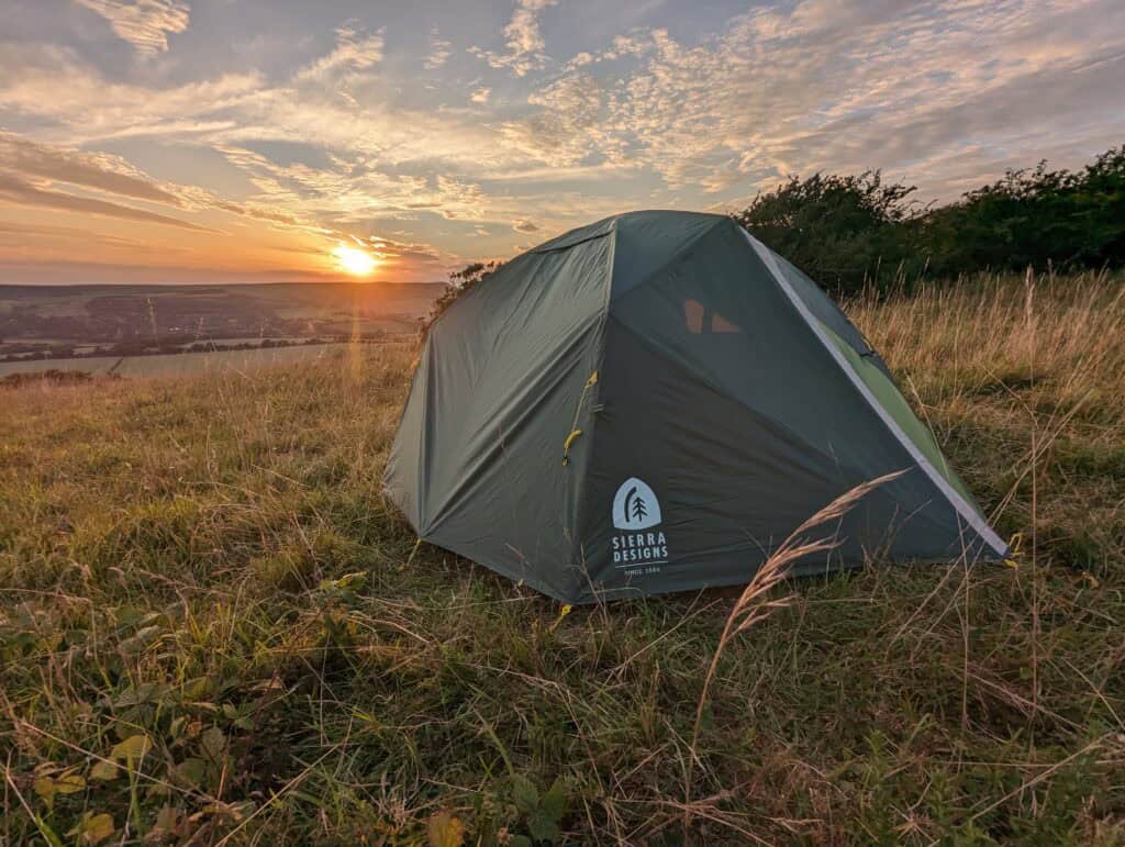 Wild Camping Equipment: Essential Kit List for 2025 2 Wild camping equipment - Sierra Designs Meteor 3000 set up for a night of wild camping beneath the stars.