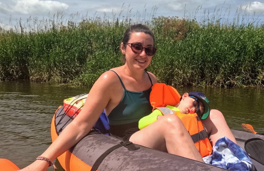 My little one passed after a afternoon paddle in the Itiwit 100 touring kayak