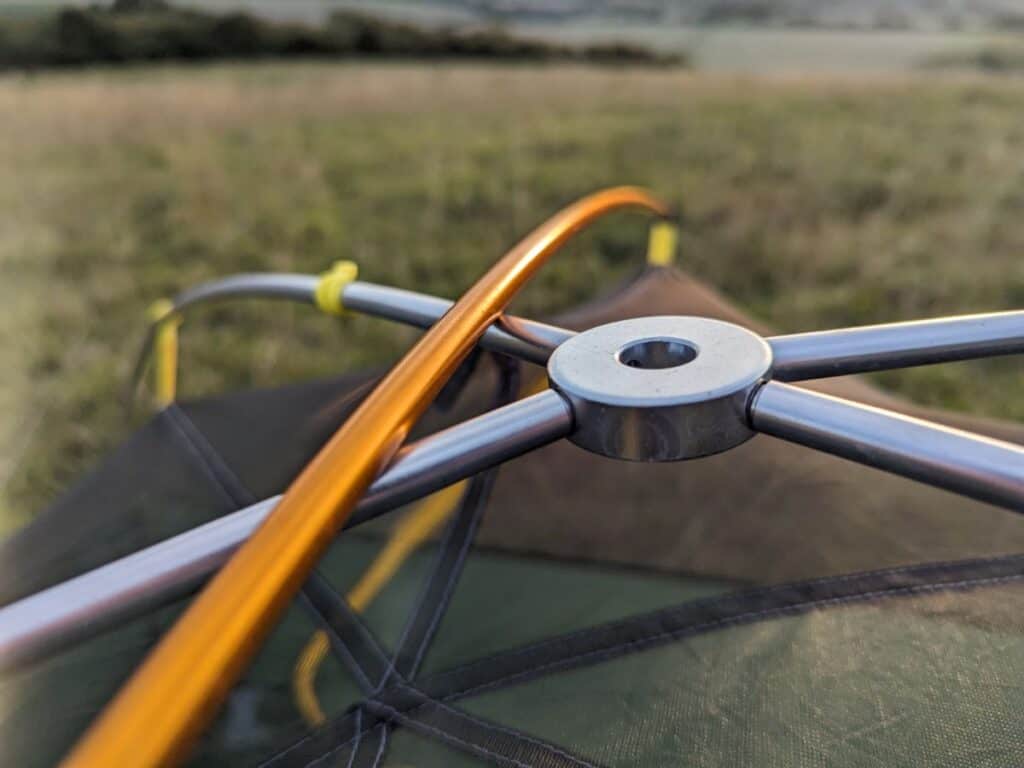 Sierra Designs Meteor 3000 Review (2025) 5 Pole setup