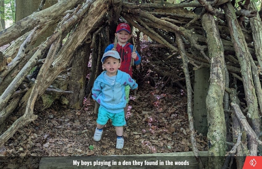 Why Do People Like Camping? 19 Reasons Why I Love Camping! 5 My boys playing in a den