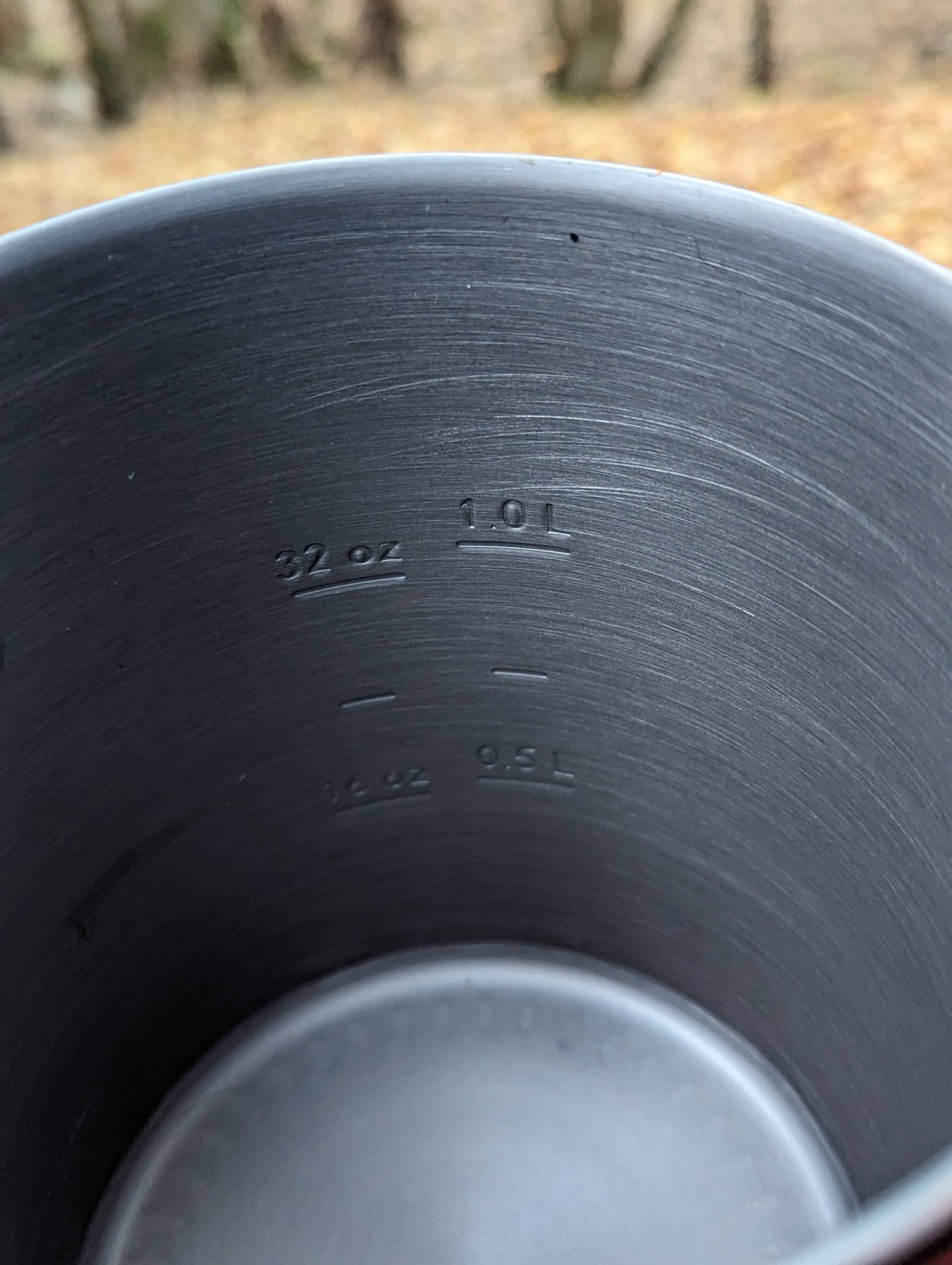 Fire Maple Polaris Cooking System Review (2024) 10 Internal volume markings