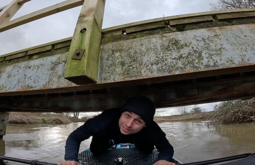 Going under a bridge