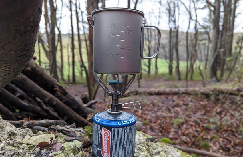 Fire Maple Hornet Ⅱ Titanium Gas Stove Review (2024) 6 Fire Maple Hornet II with titanium pot