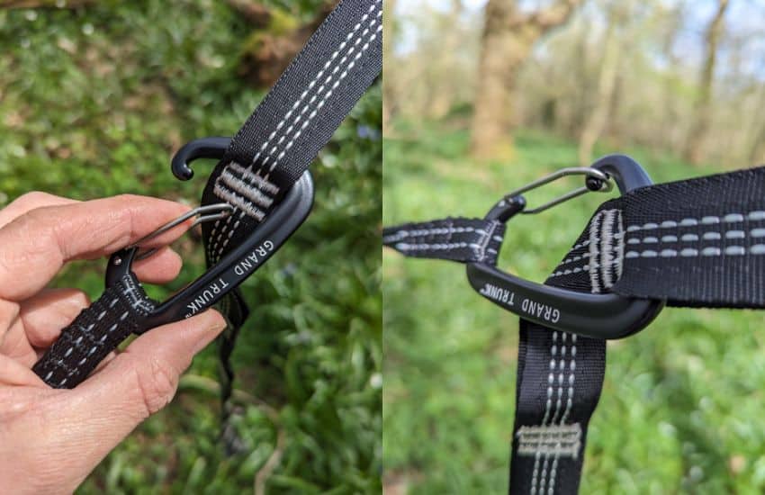 Grand Trunk TRUNKTECH Double Hammock Review 11 Carabiners