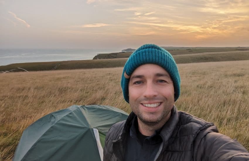 Wild camping Cuckmere Haven