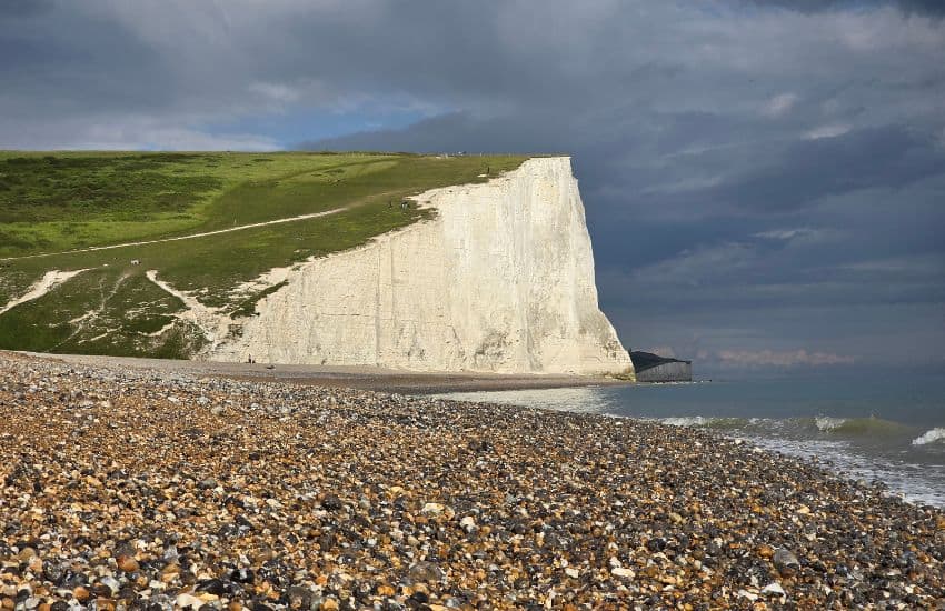 The steep route up the Seven Sisters