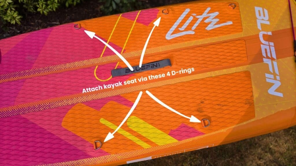 Bluefin Compact Lite SUP Review (2026) 10 Bluefin Compact Lite Paddleboard Kayak seat d rings